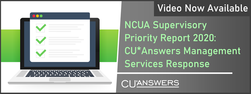 NCUA Supervisory Priority Report 2020 Management Services Response ...